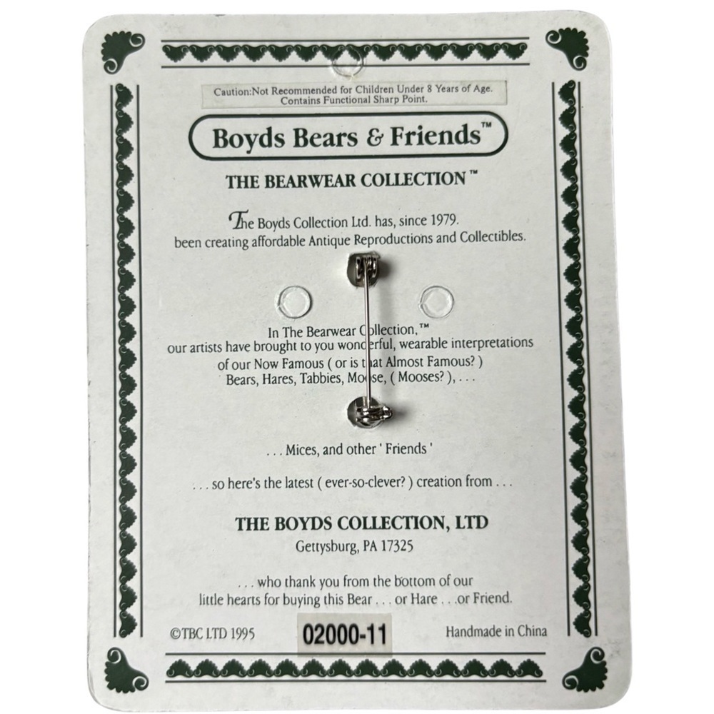 Y2K Boyd's Bears Bearwear Brooch -Collectors Edition w/ Serial Number - Picture 2 of 2